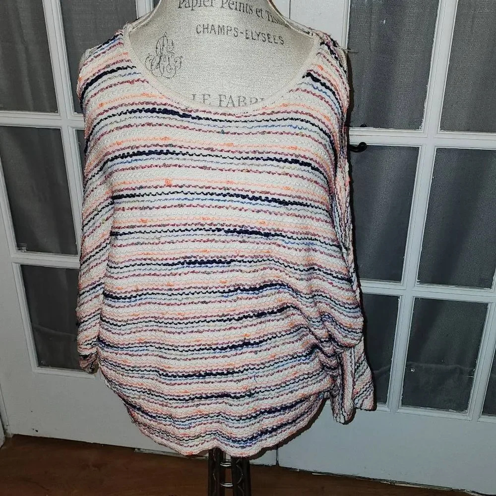 Anthropologie Postmark Womens Malu Soacedyed Cold Shoulder‎ Top XL